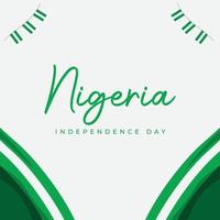 Nigeria onafhankelijkheid dag banier ontwerp sjabloon vector