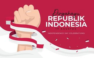 indonesië onafhankelijkheidsdag banner ontwerpsjabloon vector