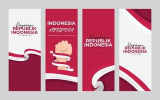 indonesië onafhankelijkheidsdag banner ontwerpsjabloon vector