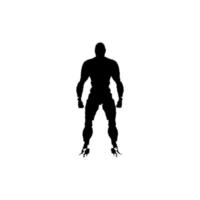 bodybuilder icoon. gemakkelijk stijl bodybuilding sport lessen Cursus groot uitverkoop poster achtergrond symbool. bodybuilder merk logo ontwerp element. bodybuilder t-shirt afdrukken. vector voor sticker.