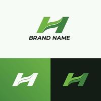 natuurlijk h logo reeks ontwerp. vector