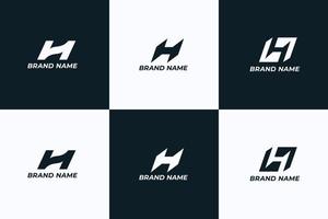 reeks van drie uniek h logos vector