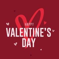 Valentijn promotionele rood banier met hart in de midden- vector