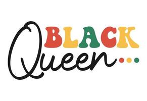 zwart koningin, zwart geschiedenis maand vector