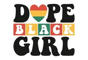 dope zwart meisje, zwart geschiedenis maand vector