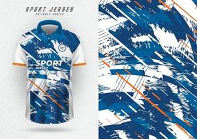 mockup achtergrond voor sport- Jersey voetbal rennen racing grunge blauw en wit vector