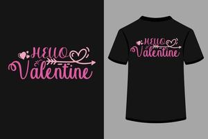 Hallo Valentijn t-shirt ontwerp vector