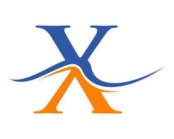 eerste brief X logo ontwerp. monogram en creatief alfabet logotype vector sjabloon
