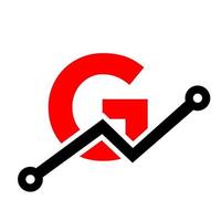 digitaal brief g technologie icoon logo ontwerp. bedrijf, investering, financieel logo vector