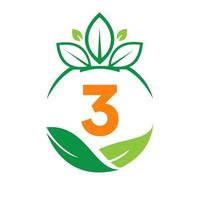 ecologie Gezondheid Aan brief 3 eco biologisch logo vers, landbouw boerderij groenten. gezond biologisch eco vegetarisch voedsel sjabloon vector