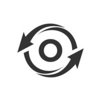 brief O financieel logo concept met financieel groei pijl symbool vector