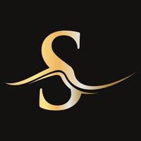 brief s logo ontwerp sjabloon luxe en elegant ontwerp vector