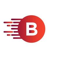 brief b logo ontwerp vector met dots vector sjabloon