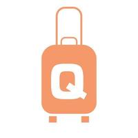 brief q reizen logo. reizen zak vakantie vliegtuig met zak tour en toerisme bedrijf logo vector