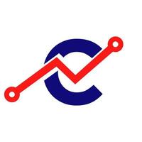digitaal brief c technologie icoon logo ontwerp. bedrijf, investering, financieel logo vector