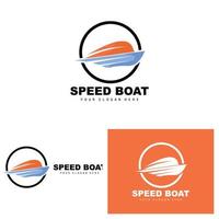 lading schip logo, snel lading schip vector, zeilboot, ontwerp voor schip fabricage bedrijf, waterweg het zeilen, marinier voertuigen, vervoer, logistiek vector