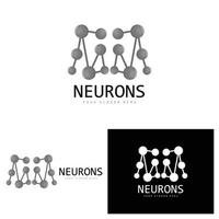 neuron logo, molecuul logo ontwerp, vector en, sjabloon illustratie