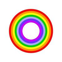 kleurrijk circulaire regenboog. ronde vorm geven aan. embleem, symbool lgbt. vector
