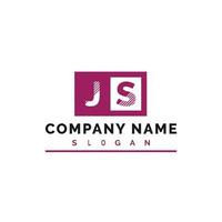 js brief logo ontwerp vector