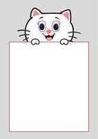 schattig kat Holding whiteboard dier tekenfilm concept geïsoleerd vector