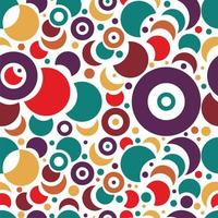abstract naadloos patroon met gestileerde cirkels, meetkundig vormen, manen. abstractie. modern kunst. afdrukken, textiel, omhulsel papier, kleding stof. vector