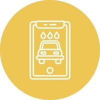 auto wassen app lijn cirkel achtergrond icoon vector