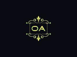 typografie oa luxe logo, kleurrijk oa brief logo icoon vector