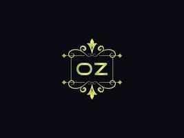 typografie oz luxe logo, kleurrijk oz brief logo icoon vector