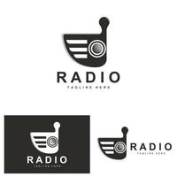 koffie radio logo, podcast radio ontwerp, koffie icoon, koffie cafe logo Product merk vector