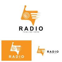 koffie radio logo, podcast radio ontwerp, koffie icoon, koffie cafe logo Product merk vector