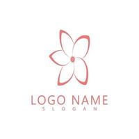 schoonheid plumeria icoon bloemen ontwerp illustratie symbool vector