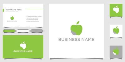 appel logo ontwerp vector met bedrijf kaart tamplate