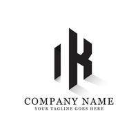 n k negatief ruimte logo ontwerpen, creatief logo inspiratie vector