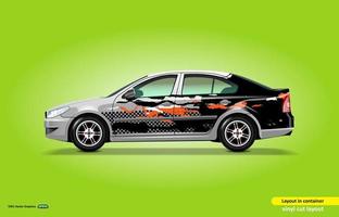 auto ontwerp sticker wrap, voor wit sedan auto, dagelijks gebruik abstract thema uitrusting. vector