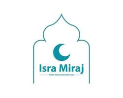 gemakkelijk isra miraj groet sjabloon vector