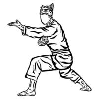 pencak silat illustratie artline vector