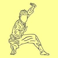 pencak silat illustratie artline vector