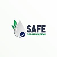 uniek water met bladeren en checklist beeld grafisch icoon logo ontwerp abstract concept vector voorraad. kan worden gebruikt net zo een symbool verwant naar milieu of natuur