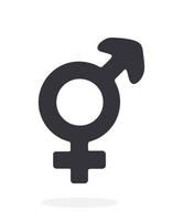 silhouet transgender symbool vector