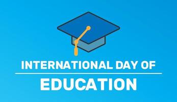 Internationale dag van onderwijs banier 24e januari vector
