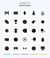 creatief sport 25 glyph solide zwart icoon pak zo net zo fluit. sport. sport. basketbal. kop vector