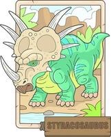 prehistorisch dinosaurus styracosaurus, illustratie ontwerp vector