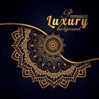 luxe mandala achtergrond met gouden arabesk patroon Arabisch Islamitisch oosten- stijl. sier- luxe mandala patroon achtergrond vector