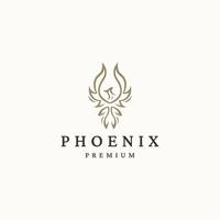 phoenix bird logo pictogram ontwerp sjabloon platte vector