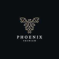 phoenix bird logo pictogram ontwerp sjabloon platte vector