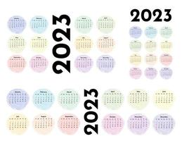 kalender voor 2023 geïsoleerd Aan een wit achtergrond vector