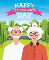 gelukkig grootouders dag. groet ansichtkaart. vector