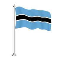 botswana vlag. geïsoleerd Golf vlag van botswana land. onafhankelijkheid dag. vector