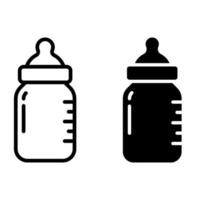 baby fles icoon vector set. kinderen speelgoedillustratie teken verzameling. kind symbool of logo.