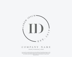 eerste ID kaart vrouwelijk logo schoonheid monogram en elegant logo ontwerp, handschrift logo van eerste handtekening, bruiloft, mode, bloemen en botanisch met creatief sjabloon vector